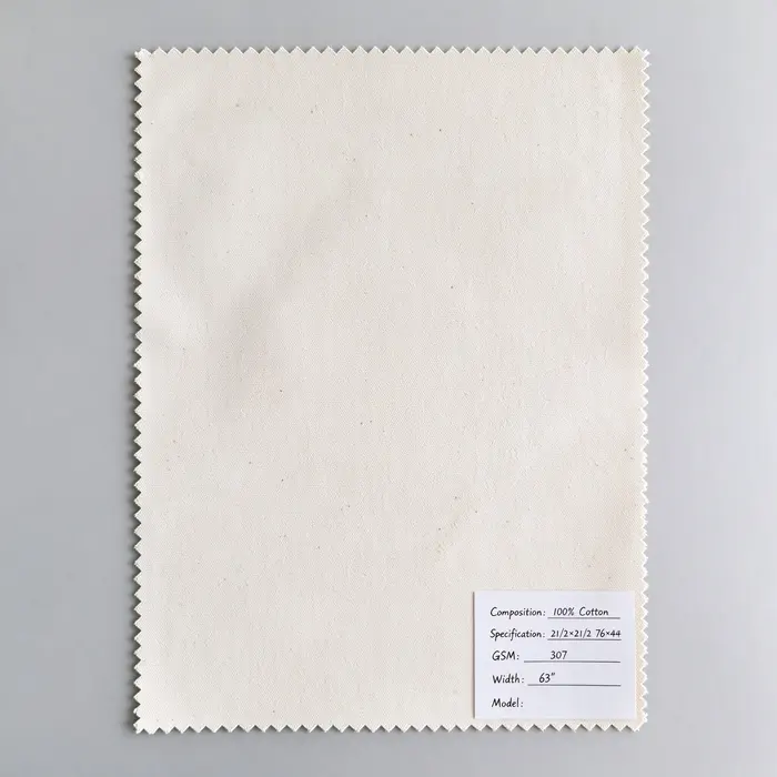 100% Cotton 307gsm 63" 100 canvas fabric