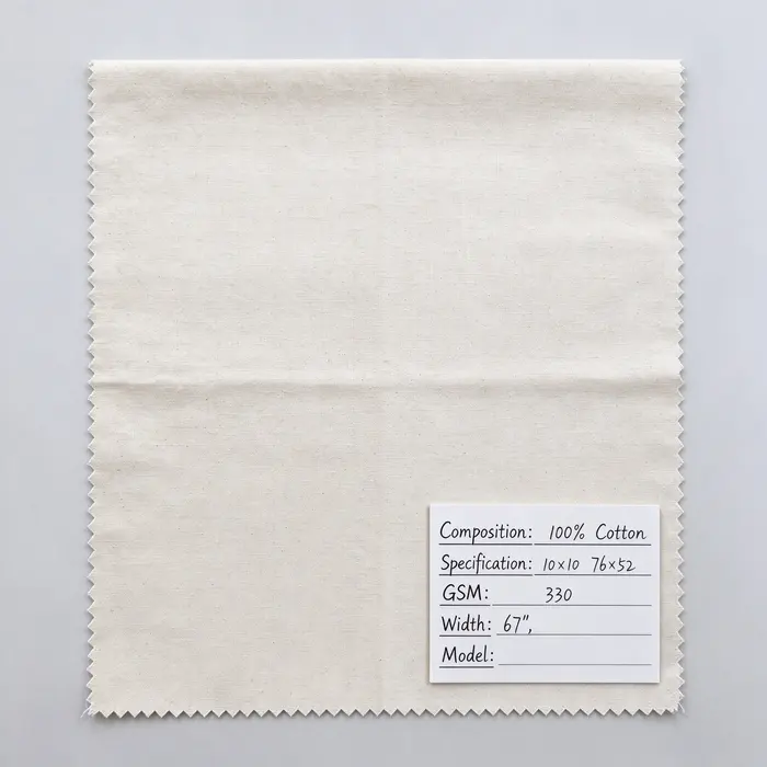 100% Cotton 330gsm 67" 100 canvas fabric