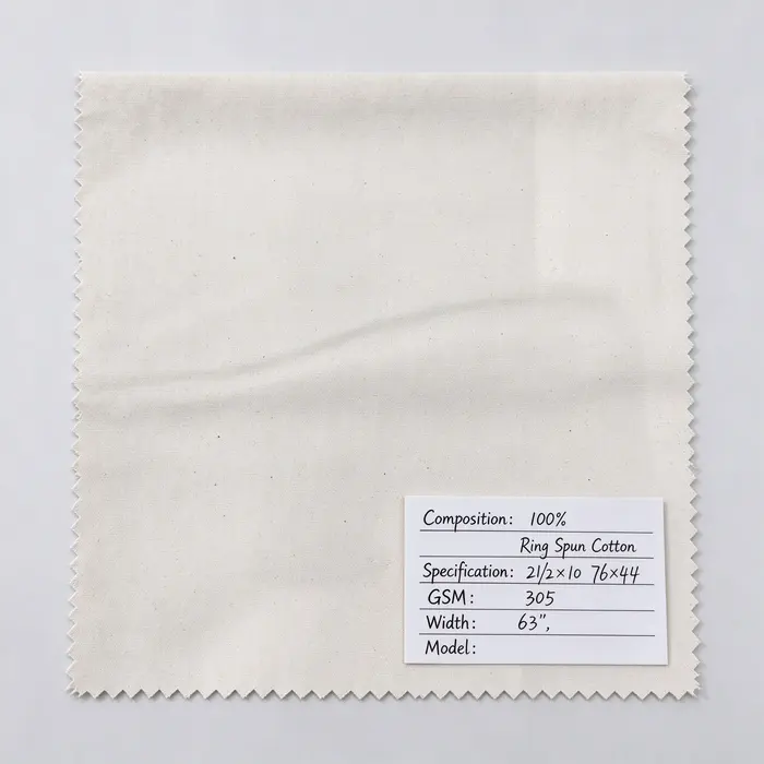 100% Ring Spun Cotton 305gsm 63" 100 canvas fabric