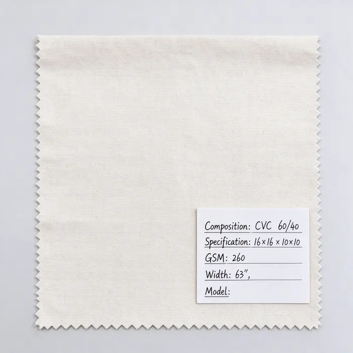 CVC 60/40 260gsm 63" canvas fabric