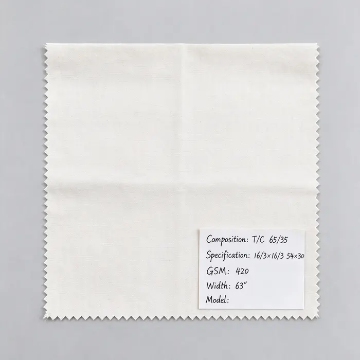 T/C 65/35 420gsm 63" 163163 canvas fabric