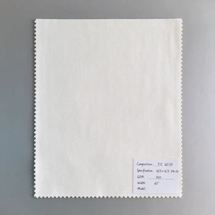 T/C 65/35 420gsm 63" canvas fabric