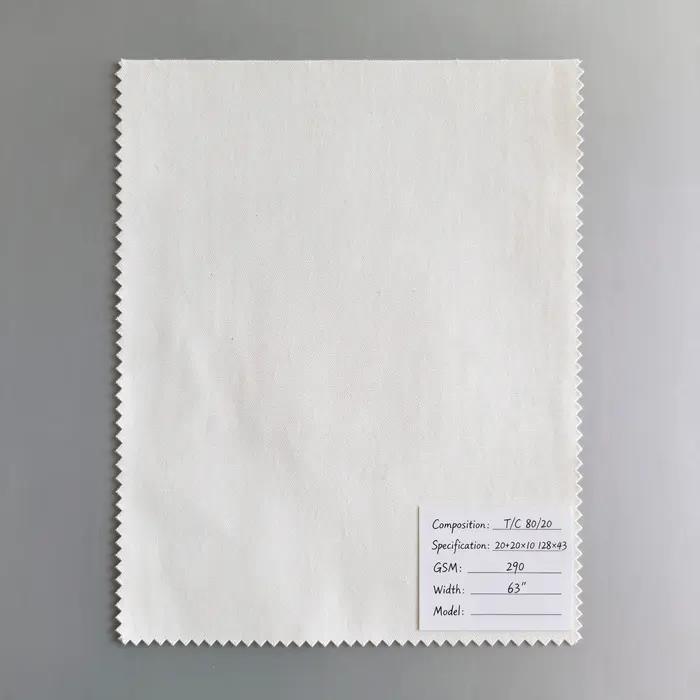 T/C 80/20 290gsm 63" canvas fabric