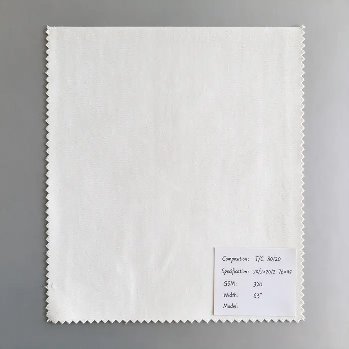 T/C 80/20 320gsm 63" canvas fabric