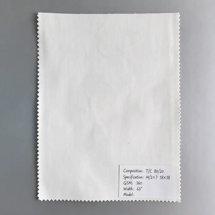 T/C 80/20 360gsm 63" canvas fabric