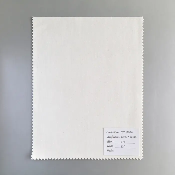 T/C 80/20 370gsm 63" canvas fabric