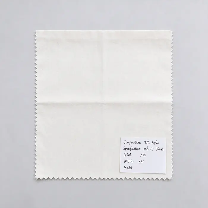 T/C 80/20 370gsm 63" canvas fabric