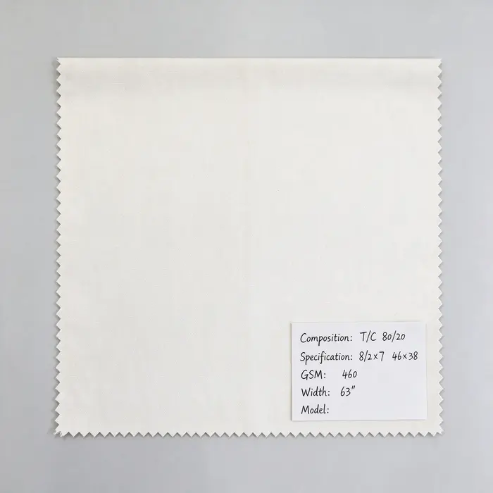 T/C 80/20 460gsm 63" canvas fabric