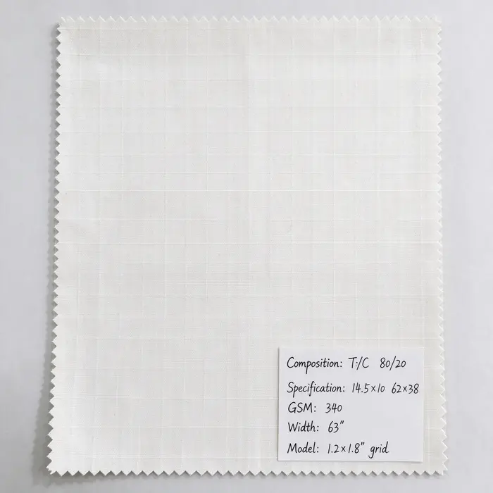 T/C 80/20 340gsm 63" 12X18 canvas fabric