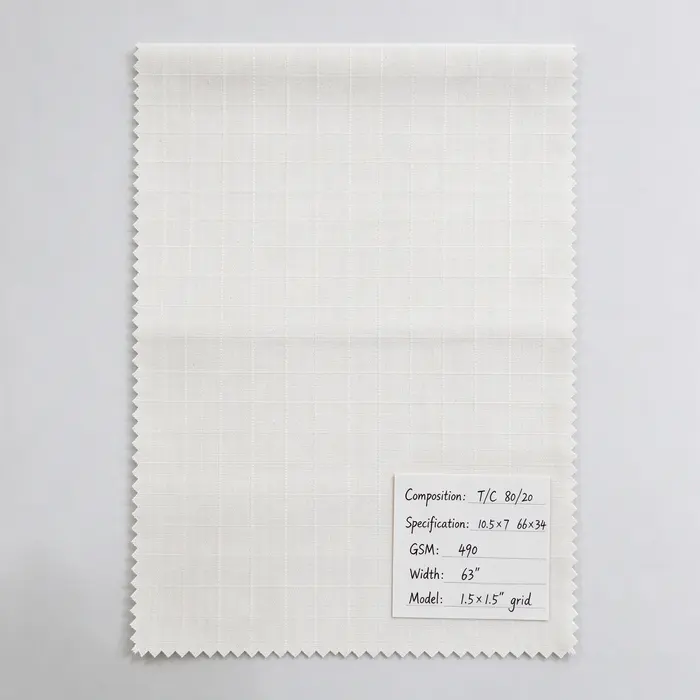 T/C 80/20 490gsm 63" 15X15 canvas fabric