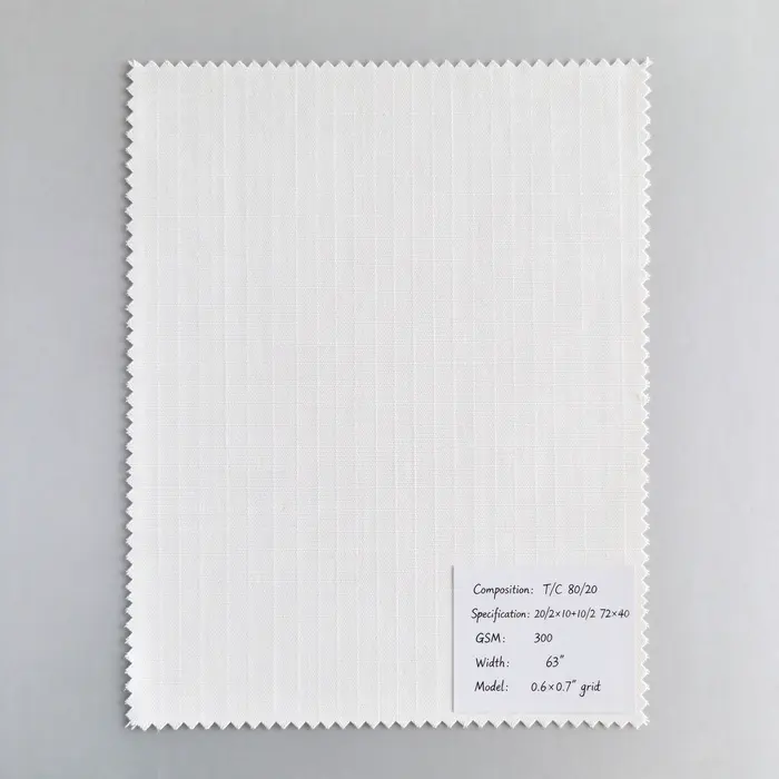 T/C 80/20 300gsm 63" 6X7 canvas fabric