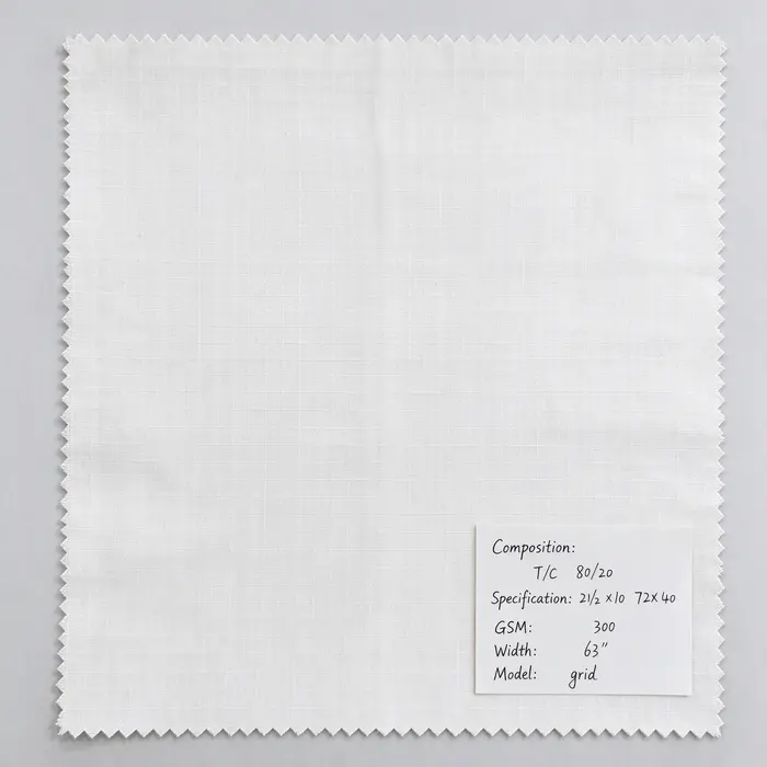 T/C 80/20 300gsm 63" 21210 canvas fabric