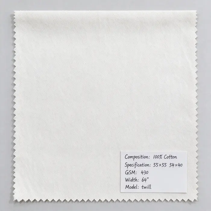 100% Cotton 430gsm 64" 55X55 canvas fabric