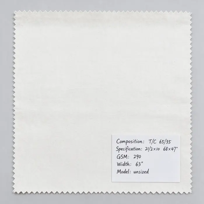 T/C 65/35 290gsm 63" 21210 canvas fabric