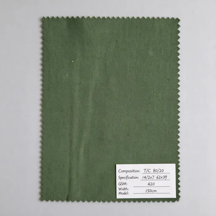 T/C 80/20 420gsm 150 cm canvas fabric